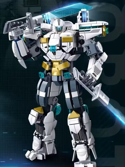 White Guardian Transforming Mecha Robot Warrior