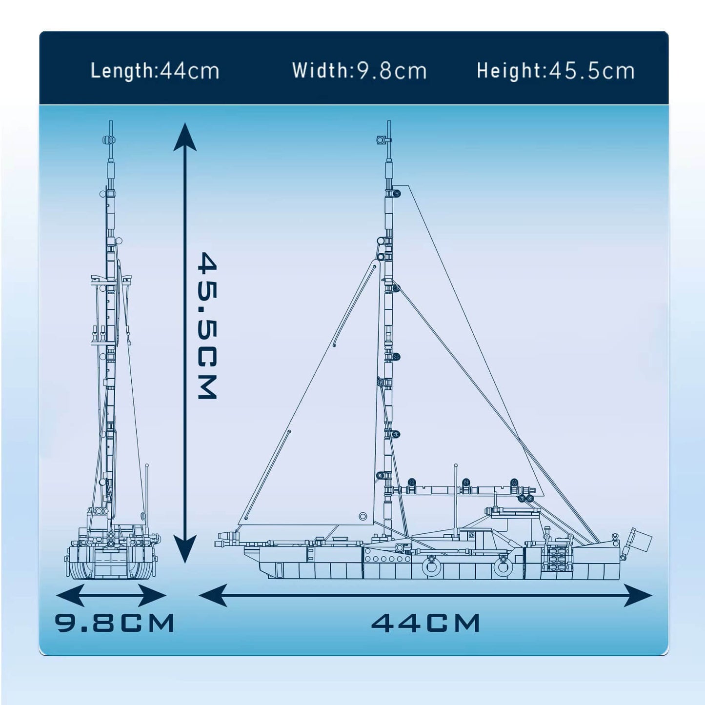 Bluewater Ocean Sailboat | 766pcs