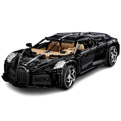 W16 Voiture Noire Supercar Building Blocks – 4,687 pieces – supercar collector model. 62 cm x 26 cm x 14 cm