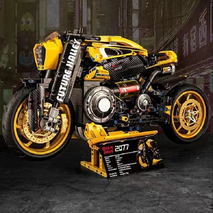 Cyberpunk Neon Street Bike | 1981pcs