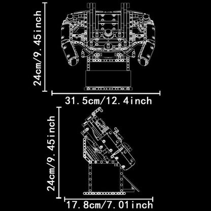 1:1 Formula Racing Steering Wheel | 849pcs