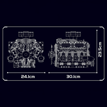 Functional V8 Tank Engine | 2250pcs