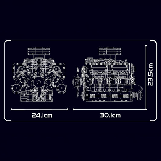 Functional V8 Tank Engine | 2250pcs