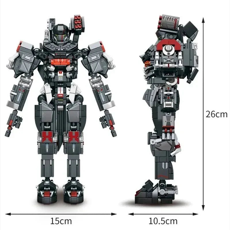 Heavy Duty Mecha Robot MU2 White Shark Bricks Toy | 802pcs