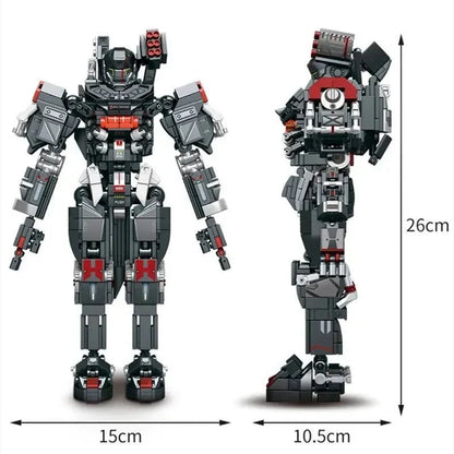 Heavy Duty Mecha Robot MU2 White Shark Bricks Toy | 802pcs