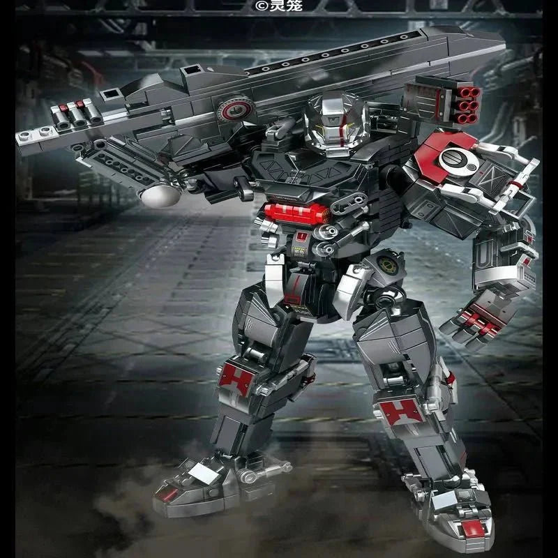 Heavy Duty Mecha Robot MU2 White Shark Bricks Toy | 802pcs