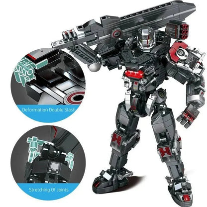 Heavy Duty Mecha Robot MU2 White Shark Bricks Toy | 802pcs