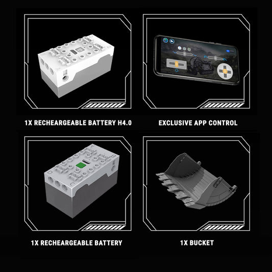 Heavy-Duty RC Excavator | 4766pcs