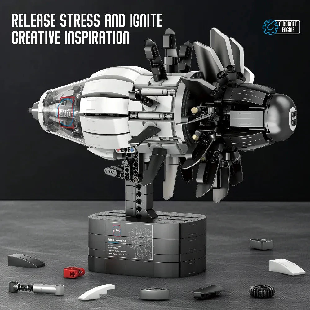 High-Bypass Turbofan Engine | 1351pcs