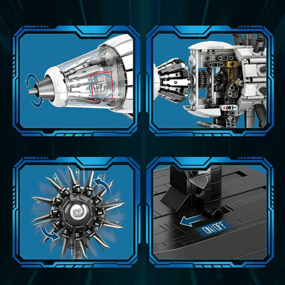 High-Bypass Turbofan Engine | 1351pcs