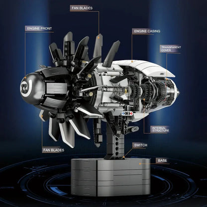 High-Bypass Turbofan Engine | 1351pcs