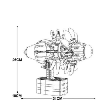 High-Bypass Turbofan Engine | 1351pcs