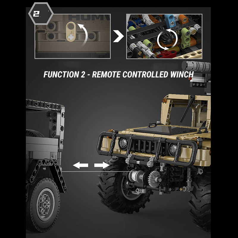 Military Off-Road Humvee Truck | 3935pcs