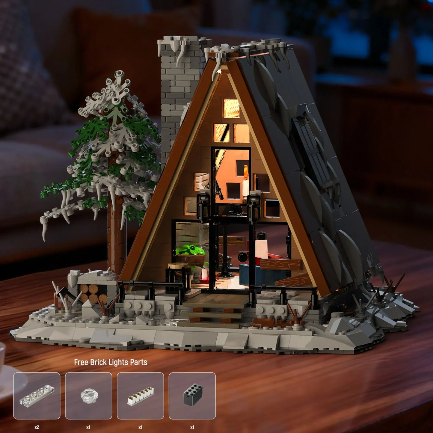 A-Frame Snow Cabin | 1508pcs