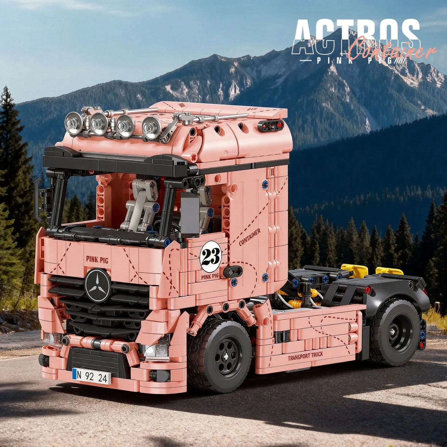 Actros Racing Trucl Pink Pig Livery | 1296pcs