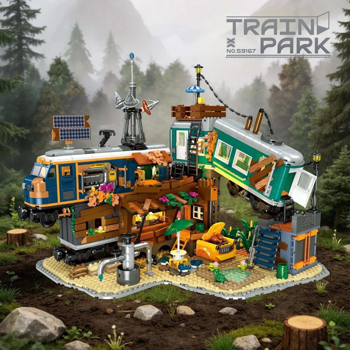 Train Park Modular Buildings | 2349 Pcs