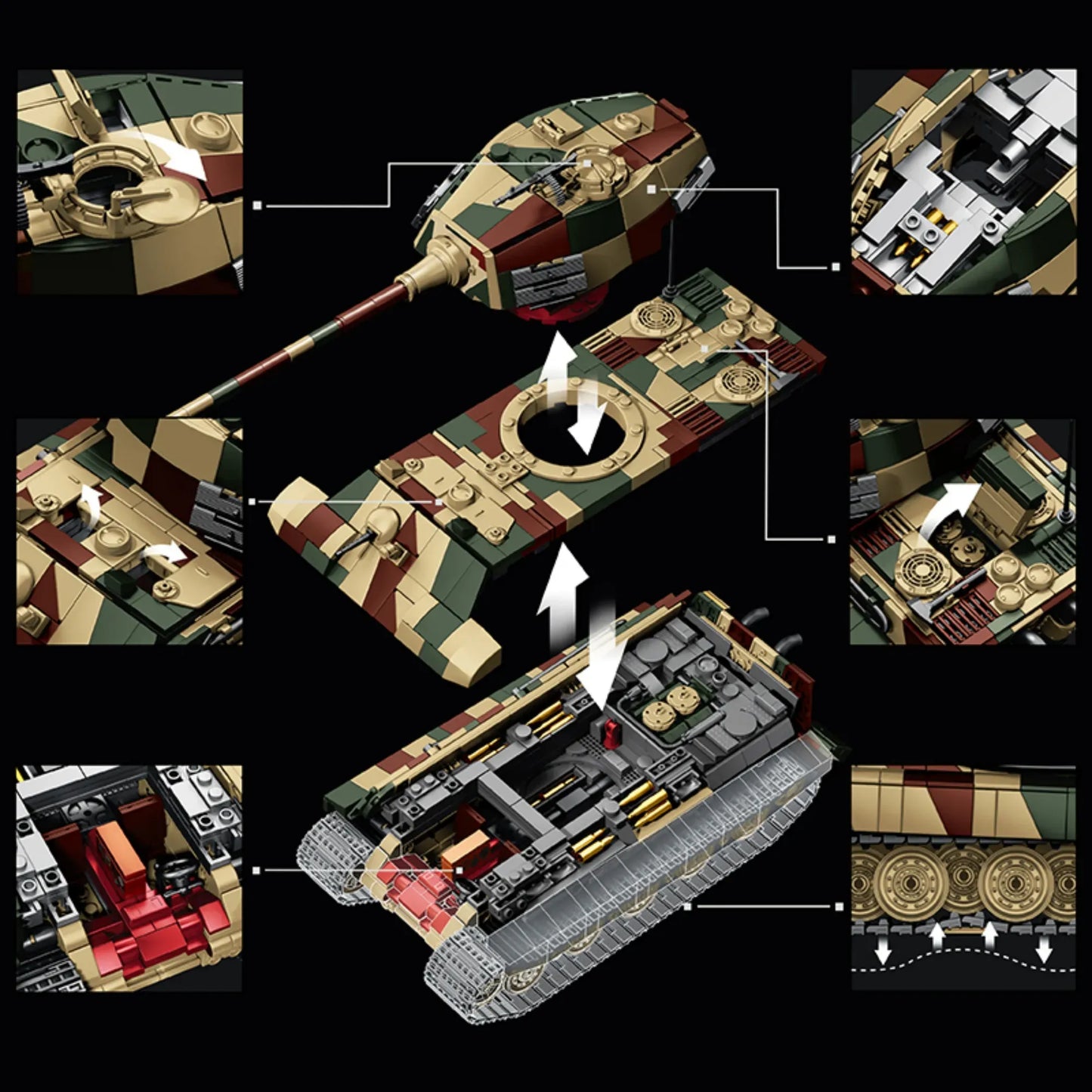 Tiger II Tank | 1780pcs