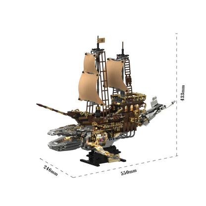 The Vintage Steam Whale Ship | 1979pcs