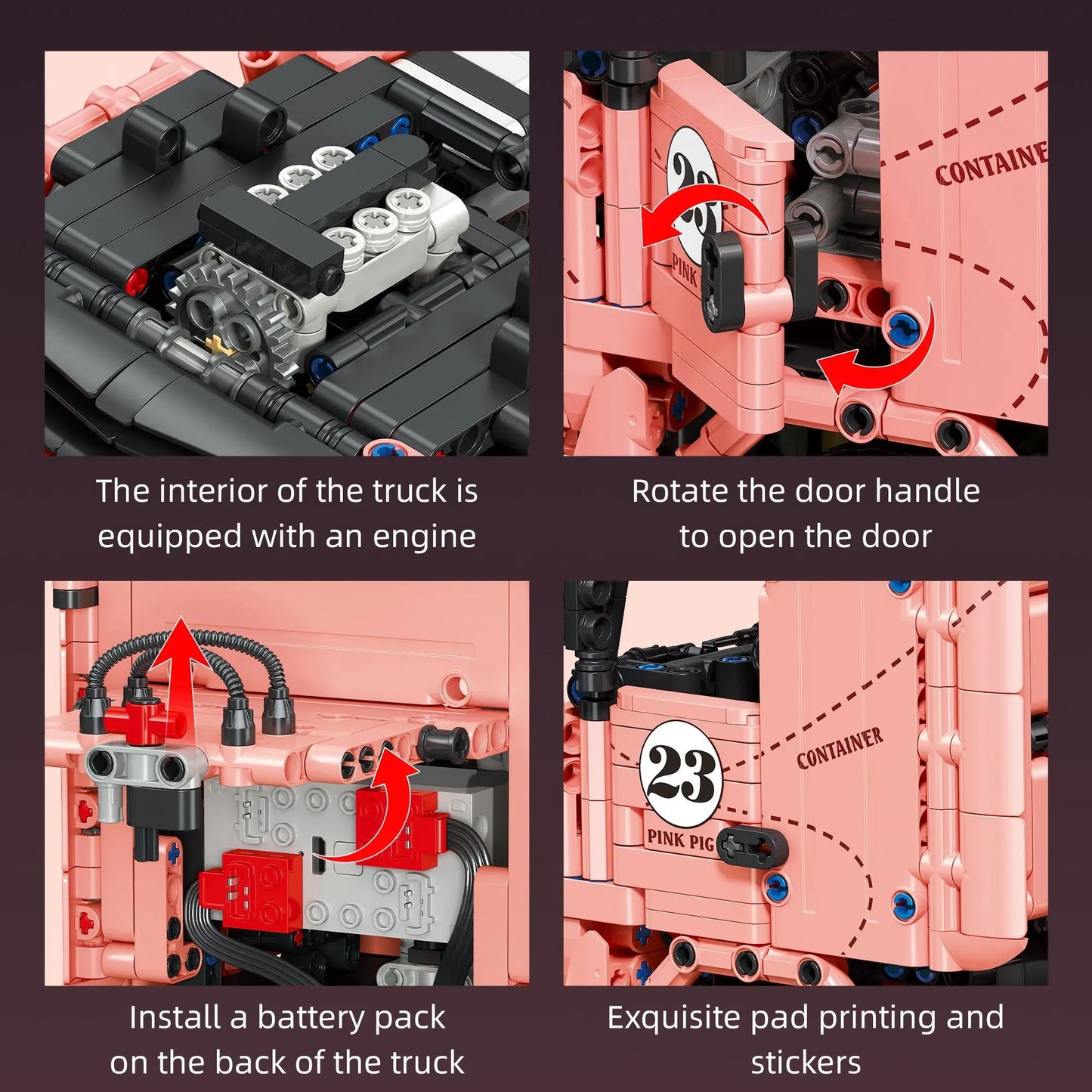 Actros Racing Trucl Pink Pig Livery | 1296pcs