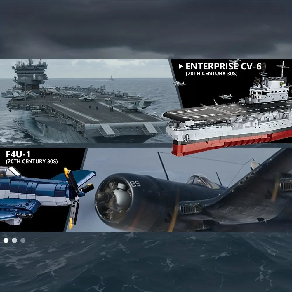 The USS CV-6 Enterprise Battleship | 1883pcs