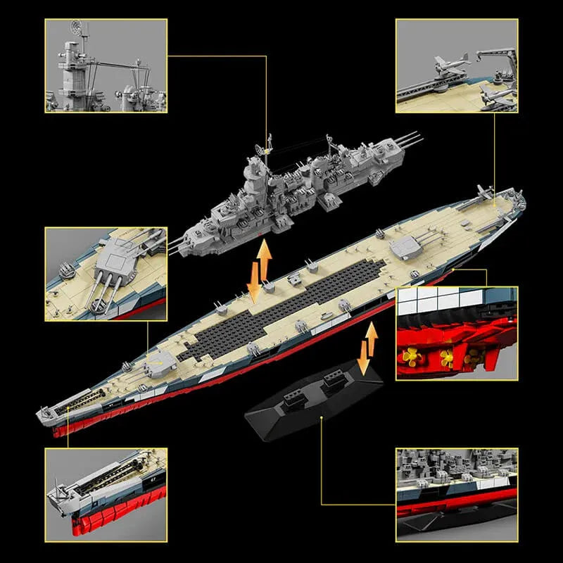 USS Montana Battleship | 2955pcs