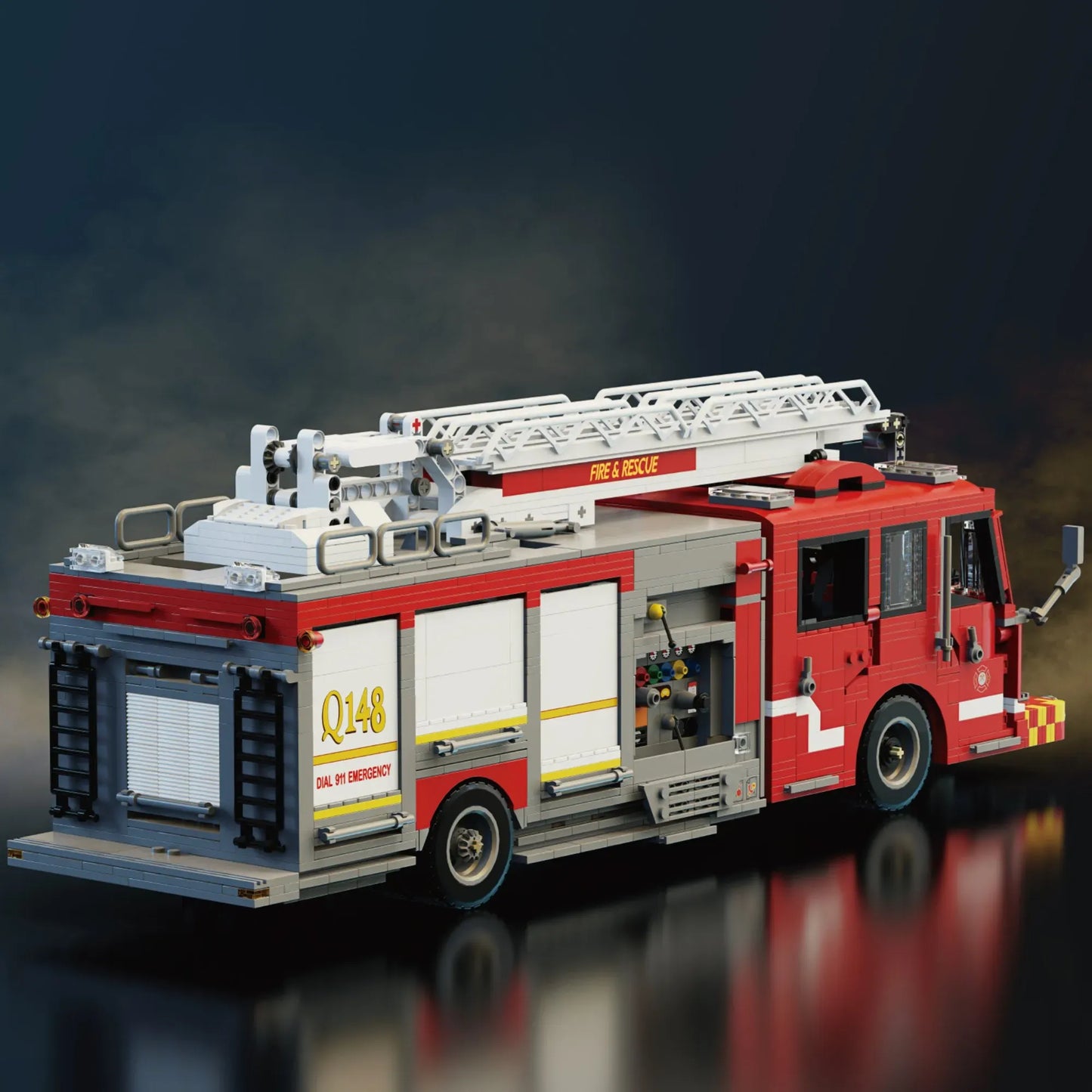 US Firetruck Elevated Water Towers | 3033pcs
