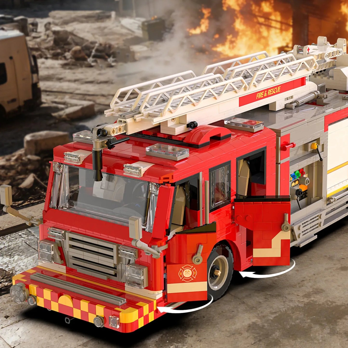 US Firetruck Elevated Water Towers | 3033pcs