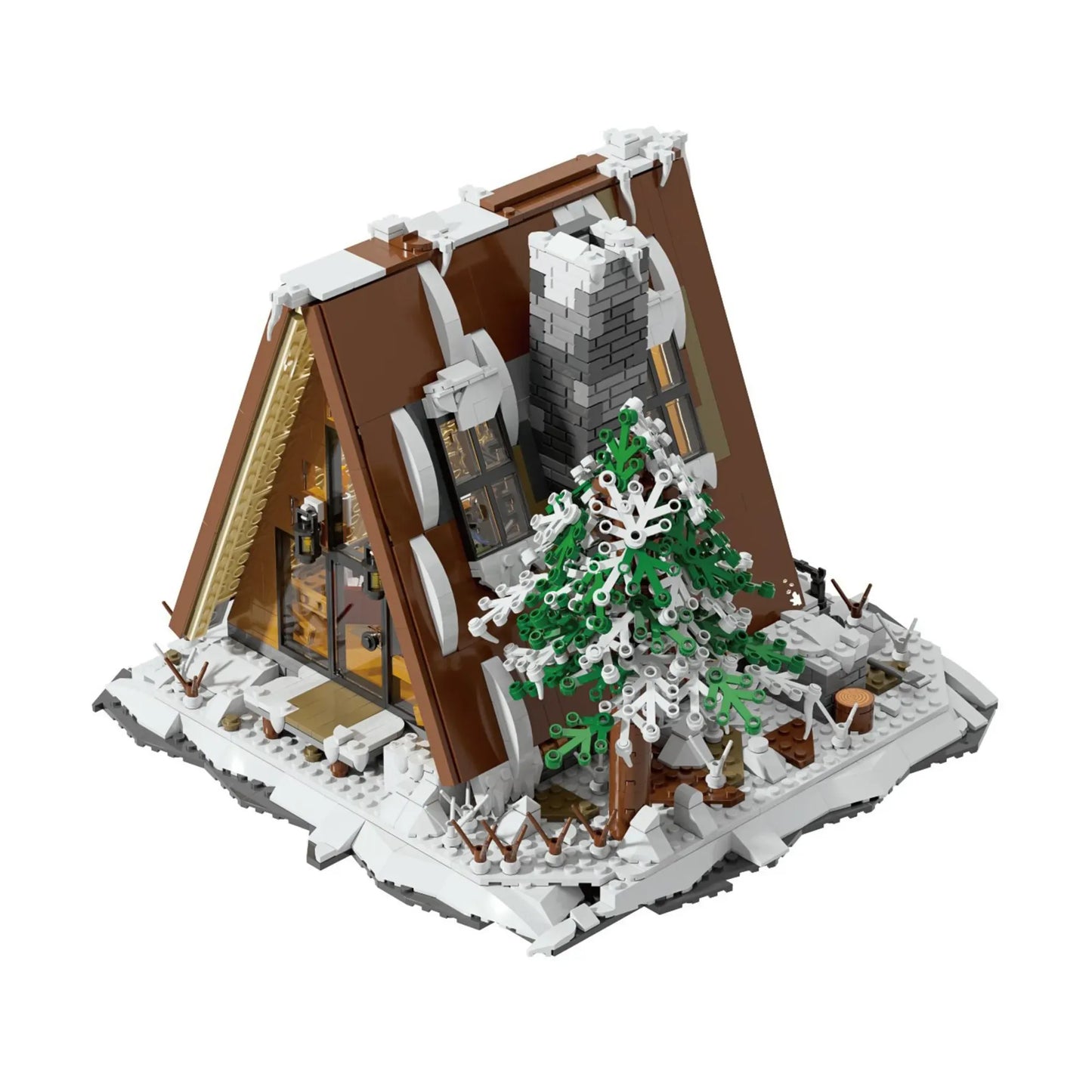A-Frame Snow Cabin | 1508pcs