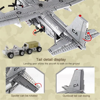 AC-130 Hercules Gunship Aircraft | 1713pcs