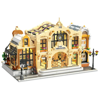 The Vintage Steam Train Station | 3220pcs