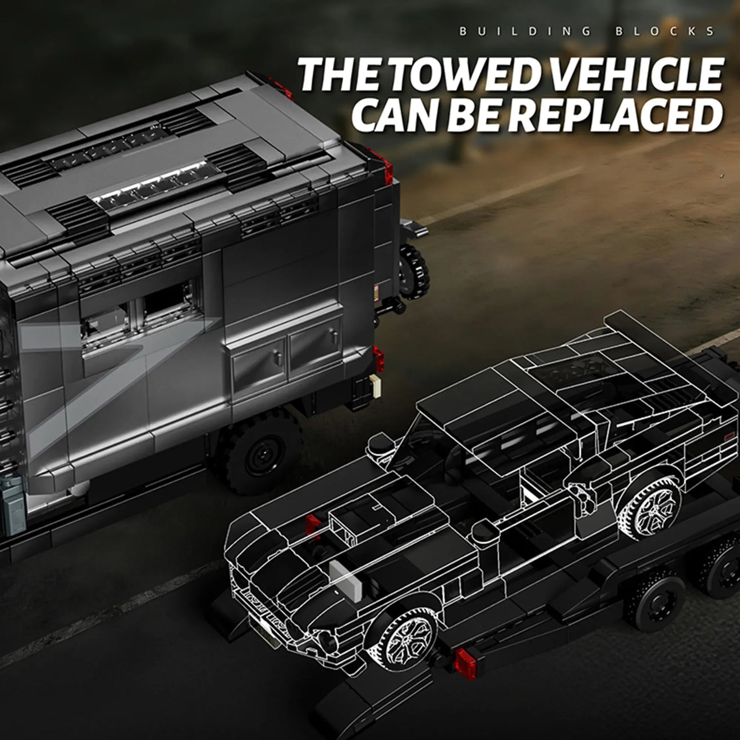 Unimog RV + Muscle Car Set | 2135pcs