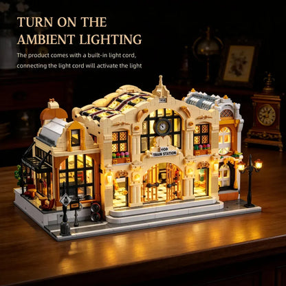 The Vintage Steam Train Station | 3220pcs