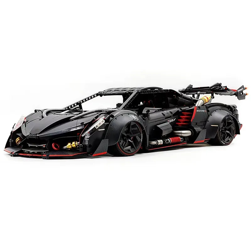 Lambo One-Offs Turbocharged Supercar Building Blocks – 3,089 pieces – supercar collector model. 64 cm x 32 cm x 16 cm