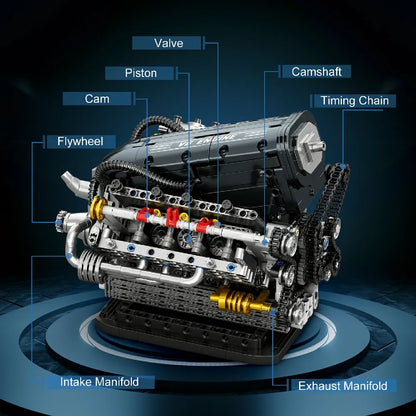 V6 Hybrid Technic Engine | 1268pcs