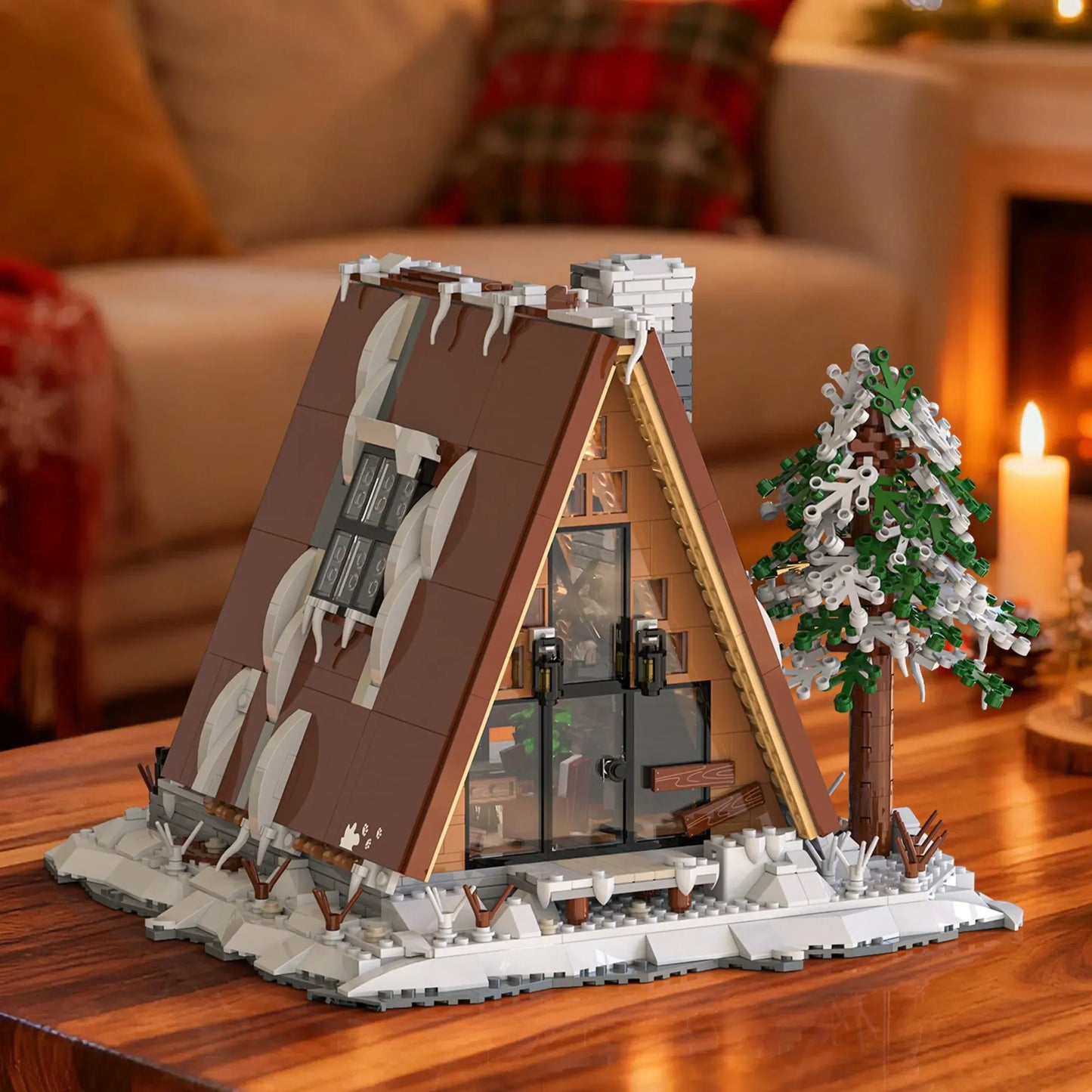 A-Frame Snow Cabin | 1508pcs