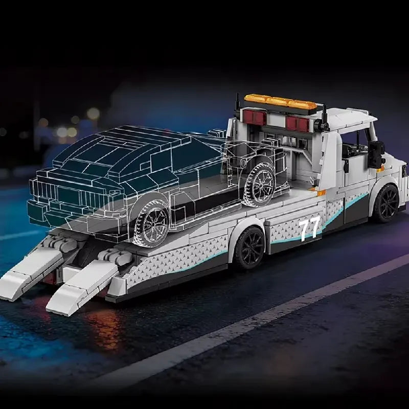 Tow Truck With Trailer | 627pcs