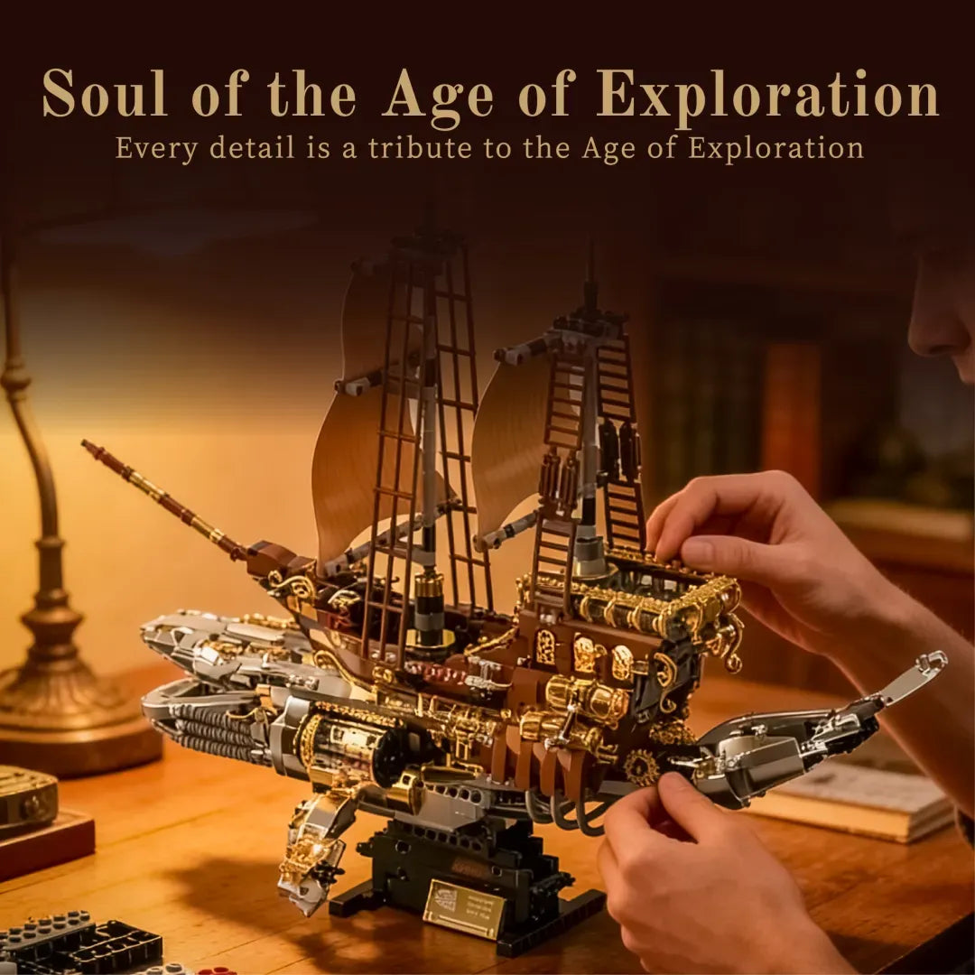 The Vintage Steam Whale Ship | 1979pcs