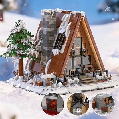 A-Frame Snow Cabin | 1508pcs