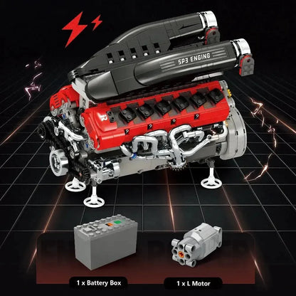 Italian V12 6.5 SP3 Engine | 1240pcs