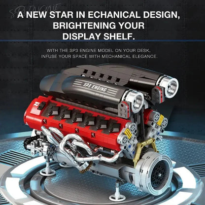 Italian V12 6.5 SP3 Engine | 1240pcs