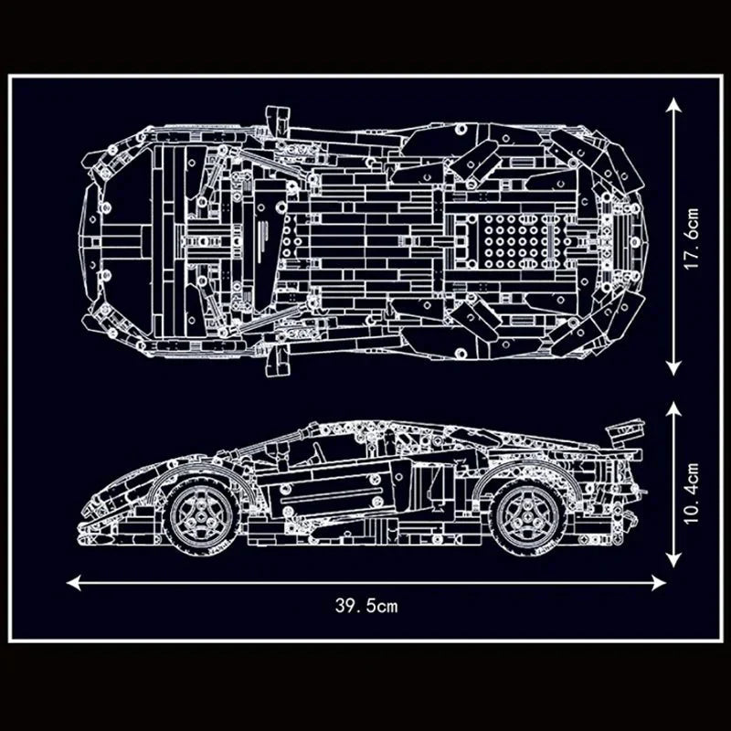 V12 Track Edition Supercar | 1608pcs