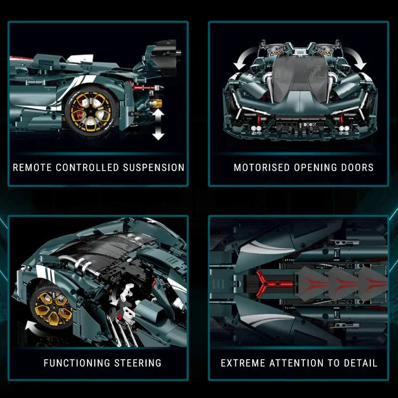 Futuristic Electric Hypercar V2 | 3465pcs