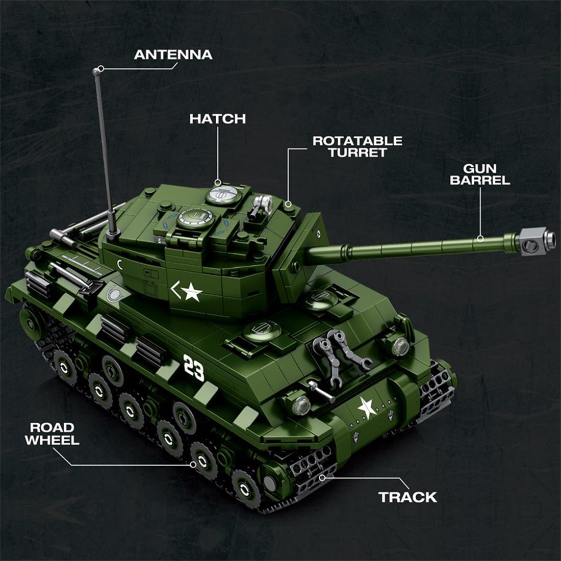 M4A3E8 Tank | 836pcs