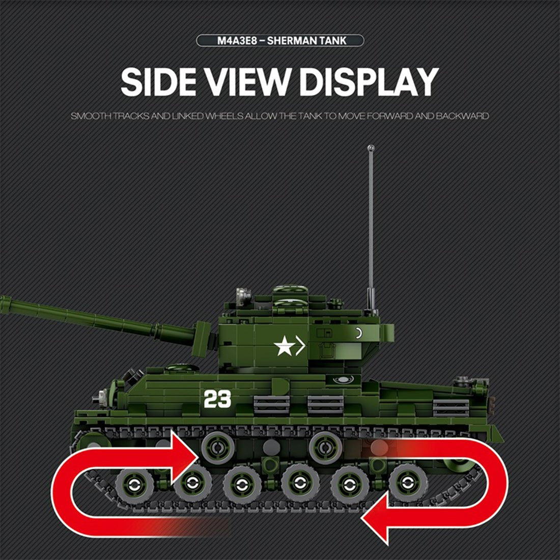 M4A3E8 Tank | 836pcs