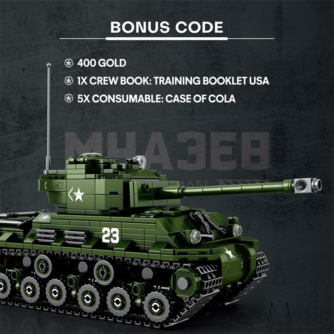 M4A3E8 Tank | 836pcs