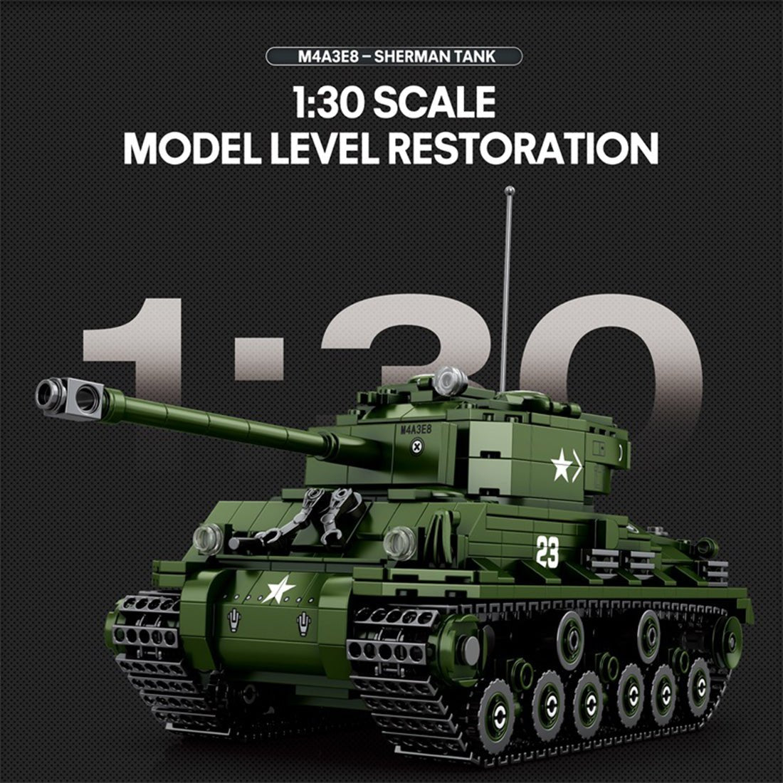 M4A3E8 Tank | 836pcs