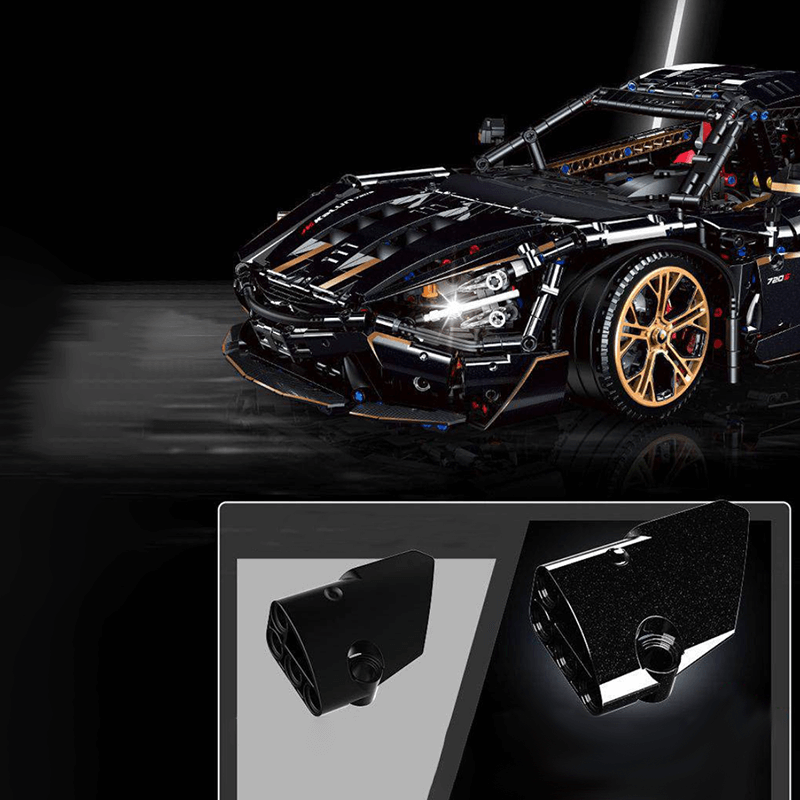 Black V8 720s Spider Supercar | 3657pcs