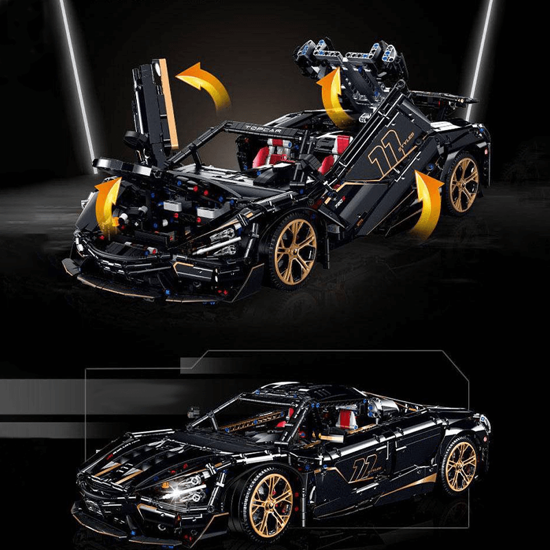Black V8 720s Spider Supercar | 3657pcs