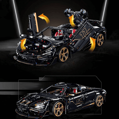 Black V8 720s Spider Supercar | 3657pcs