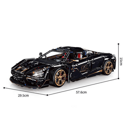 Black V8 720s Spider Supercar | 3657pcs